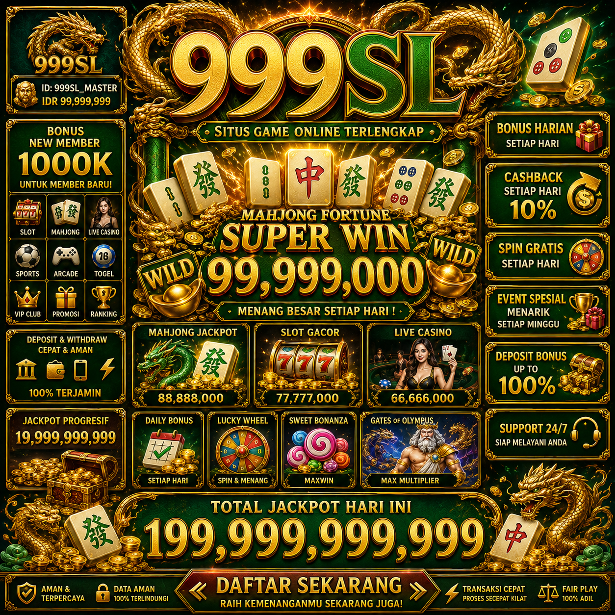 Tampilan utama 999sl
